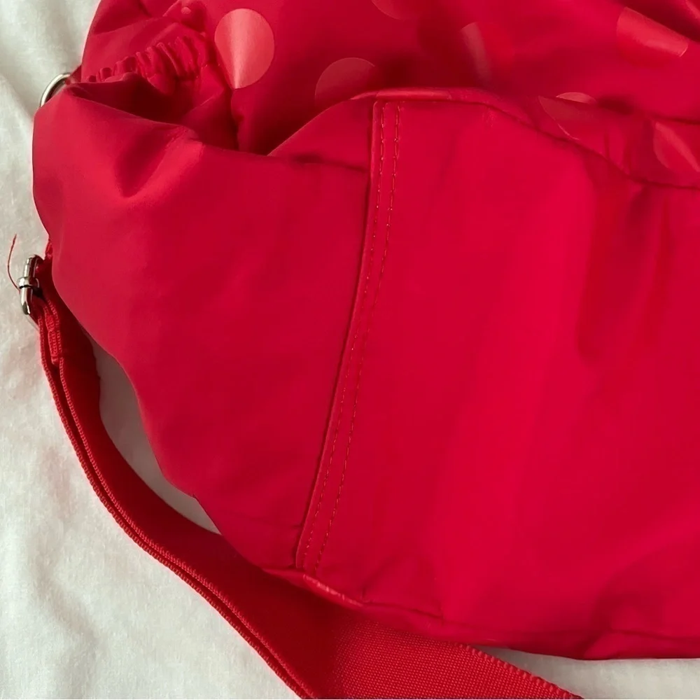 Stella Kim Olivia diaper bag red polka dot dots crossbody shoulder